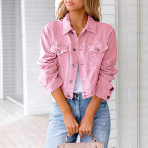 Washed Denim Embroidery <b>Beaded</b> Style Women's <b>Top</b> Fashion - Product Image 3