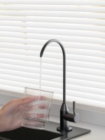 Évier de cuisine numérique intelligent en acier inoxydable nano, noir, à cuve unique, avec cascade, soudé, carré, moderne