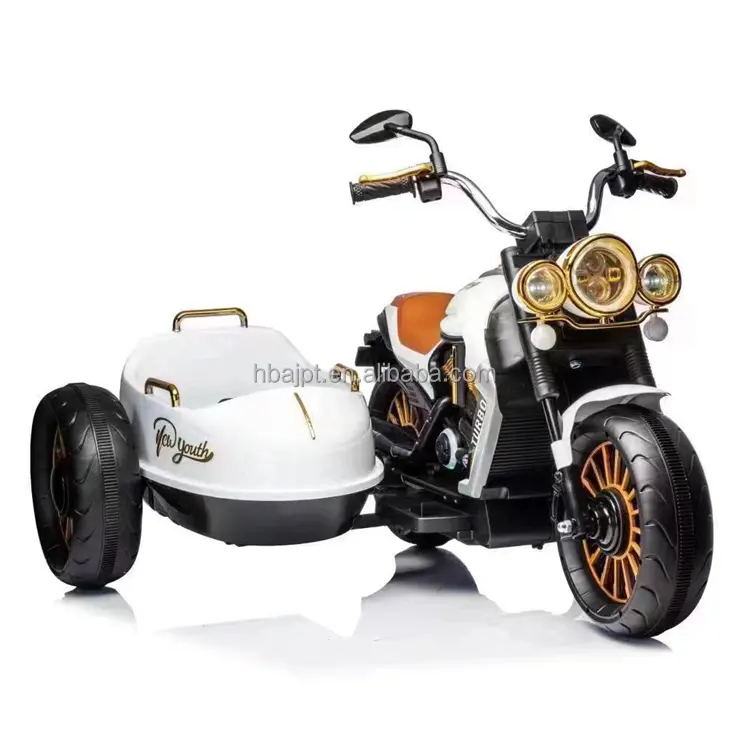 Venta caliente nuevo estilo de los niños eléctricos de tres ruedas motocicleta niños motocicleta eléctrica con sidecar