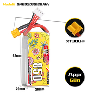 Batterie LiPo GNB GAONENG 850mAh 3S HV 11.4V 120C XT30 pour drone FPV de course, légère, LiHV haute tension