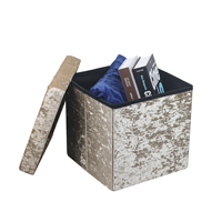 Repose-pieds de rangement carré en tissu, toile pliante, boîte d'organisation pour chaises de siège