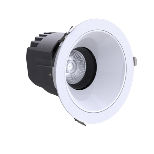 Triac DALI 0-10V Dimming 12W 20W 30W 40W 50W Anti-glare LED Downlight 3000K 4000K 6000K UGR<19 for office bar