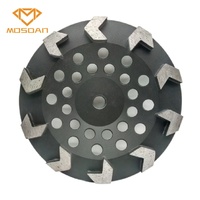 Roue de coupe de meulage en diamant de 7 pouces avec 10 flèches pour le meulage du béton