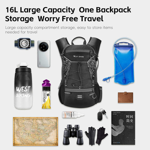 Mochila de Ciclismo WEST BIKING, Mochila Multifuncional para Ciclismo de Montaña, Mochila de Gran Capacidad, Equipo de Ciclismo - Product Image 3