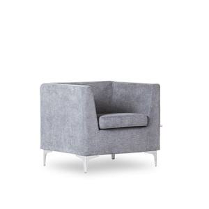 Fauteuil LETIZIA en tissu CM 66x66 H. 76 Gris - Product Image 1
