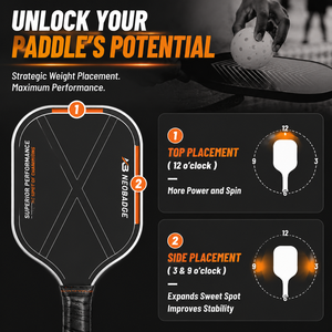 Pesas ajustables de TPU para palas de pickleball, reutilizables, con clip, para equilibrio y potencia, protector de borde para palas de 16 mm - Product Image 4