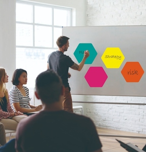 Ready Ship Colorful Hexagon Waterproof Self-Adhesive Dry-Erase Classroom Wall Labels Teaching <b>Charts</b> Decorative <b>Stickers</b> Decor - Product Image 5