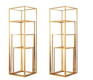 Dibei Trung Quốc nhà máy bảng trung tâm Đảng trang trí đám cưới hình chữ nhật Sắt Vàng Hoa cao đứng - Product Image 5