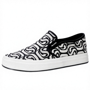 Factory Wholesale Men's Classic <b>Canvas</b> Sneakers Trendy Summer Sporty Style Slip-On Walking Shoes Size 45 Soft Rubber Outsole - Product Image 2