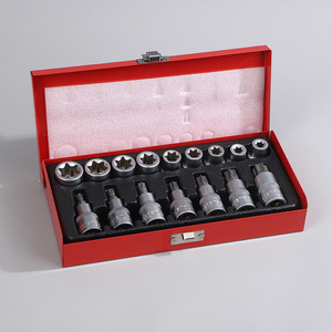 Yili Hardware 16Pc 1/2 In Torx <b>Socket</b> Set Chrome Plated Industrial Automotive Repair - Product Image 4