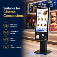 Kiosque de commande de restaurant intelligent avec système Android, écran multi-touch, paiement par QR, lecteur NFC et imprimante