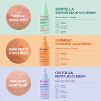Collection de sérums faciaux multi-effets Centella Alpha Arbutin GHK-Cu Chitosan Ferment Portulaca Sérum hydratant pour le visage pour tous les types de peau