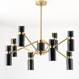 โคมไฟห้อยเพดานสไตล์มินิมอลโลหะ โพสต์โมเดิร์น ดีไซน์สร้างสรรค์ สำหรับร้านอาหาร ห้องนั่งเล่น ร้านกาแฟ เคาน์เตอร์บาร์ ร้านค้า - Product Image 3