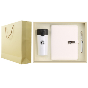 Journal en papier pointillé reliure en métal planificateur mensuel fournitures de bureau ensemble cadeau de cahier de logo en creux noir - Product Image 1