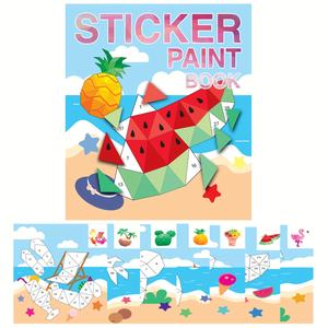 Ice Cream & Animal-Themed Craft Sticker Buchset Nummerierte Farbe nach Zahlen Kit für Kinder Paint by Sticker - Product Image 4