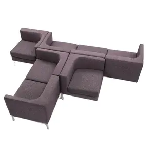 Nhà Máy Chiết Giang Sản Phẩm Mới Bộ Sofa Mô-đun Sang Trọng Chân Kim Loại Quảng Châu Bọc Đồ Nội Thất Phòng Khách