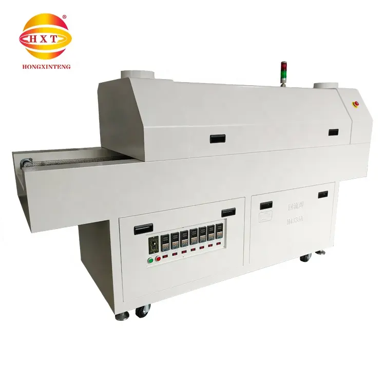 hot air temperature solder with automatic smt 4 zone reflow oven machine taking ic components