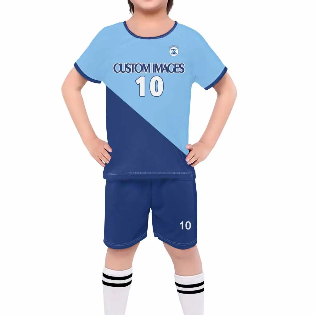 Kinderen Voetbal Uniformen Voor Team Sets Custom Print Kids Voetbal Truien Set Hoge Kwaliteit Voetbal Set Sportkleding Voor Jongens