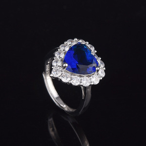 <span class=keywords><strong>Anillos</strong></span> Abiertos <span class=keywords><strong>de</strong></span> Zafiro Artificial en Forma <span class=keywords><strong>de</strong></span> Corazón al por Mayor para Mujer, Elegantes <span class=keywords><strong>Anillos</strong></span> <span class=keywords><strong>de</strong></span> Circonita Brillante, Joyería <span class=keywords><strong>de</strong></span> Compromiso <span class=keywords><strong>y</strong></span> Boda - Product Image 3