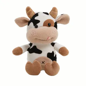 Оригинальный изготовитель, любимая французская лаванда, Ароматизированная мягкая игрушка-Зверюшка, Коровья кукла 11,8 дюймов, плюшевая черная белая коровья плюшевая игрушка