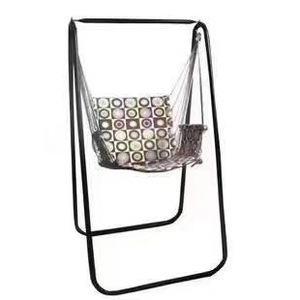 Hanging Chair With Iron Frame 1.6M Tall Modern Design Indoor Outdoor Use <b>Single</b> Seat <b>Swing</b> Chair - Product Image 5