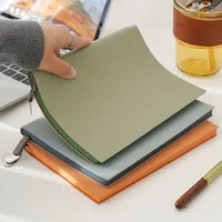 Carnet à spirales personnalisé en cuir PU souple, journal imprimé thermique à ouverture plate, cadeau pour l'école et le bureau