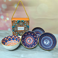 Services de table en porcelaine de style bohème, bols et assiettes en plusieurs combinaisons, pour cadeaux d'affaires, écologiques, en stock
