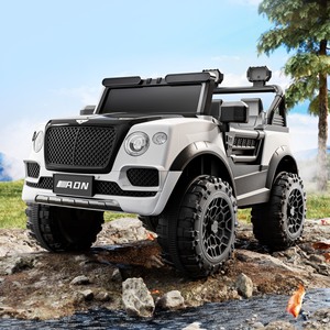 Cadeau d'anniversaire Voiture pour enfants 4x4 12V 7Ah 4 moteurs Voitures électriques peintes avec siège en cuir Roues en EVA et lumières LED Modèle M26 - Product Image 6