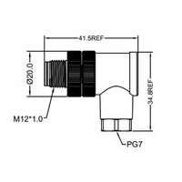 Connecteur M12 mâle personnalisé, code A, non blindé, disponible en 3, 4, 5, 8, 12, 17 contacts pour connecteurs satellite