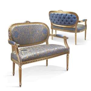 Sofá de Lujo de Alta Calidad para Sala de Estar, Muebles de Roble Macizo, <span class=keywords><strong>Sillones</strong></span> con Reposapiés de Estilo Francés - Product Image 6