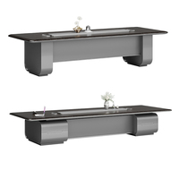 Table de réunion de direction moderne haut de gamme avec hub d'alimentation intégré Taiho Paint, bureau de salle de réunion de luxe en panneau E1 dureté 3H, mobilier de bureau de luxe pour écoles