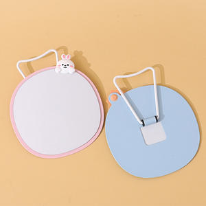 2025 carino 2 in1 metallo specchio da tavolo appendere cartone animato portatile coniglio orso decorazione animale specchio per il trucco - Product Image 2