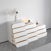 Mobilier de salon léger et luxueux avec design moderne Console Table de buffet Buffet en bois peint en blanc Buffet d'appoint