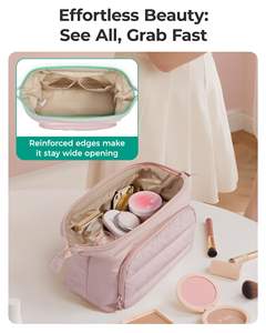 Bolsa de Maquillaje Espaciosa y Elegante con Diseño de Fácil Acceso, Exterior Resistente al Agua para Viajes Organizados y Rutinas Diarias de Belleza - Product Image 2