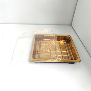 Récipient à sushi en plastique jetable à couvercle transparent avec couvercle plateaux à sushi jetables JY-81205 boîtes à sushi carrées - Product Image 2