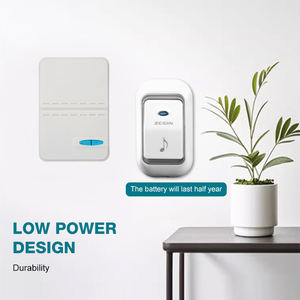 กริ่งประตูสำนักงานอพาร์ทเมนต์ใช้งานแบตเตอรี่ได้ยาวนานเสียงกริ่ง45เสียงกริ่งไร้สายช่วง200เมตรอัจฉริยะ - Product Image 4