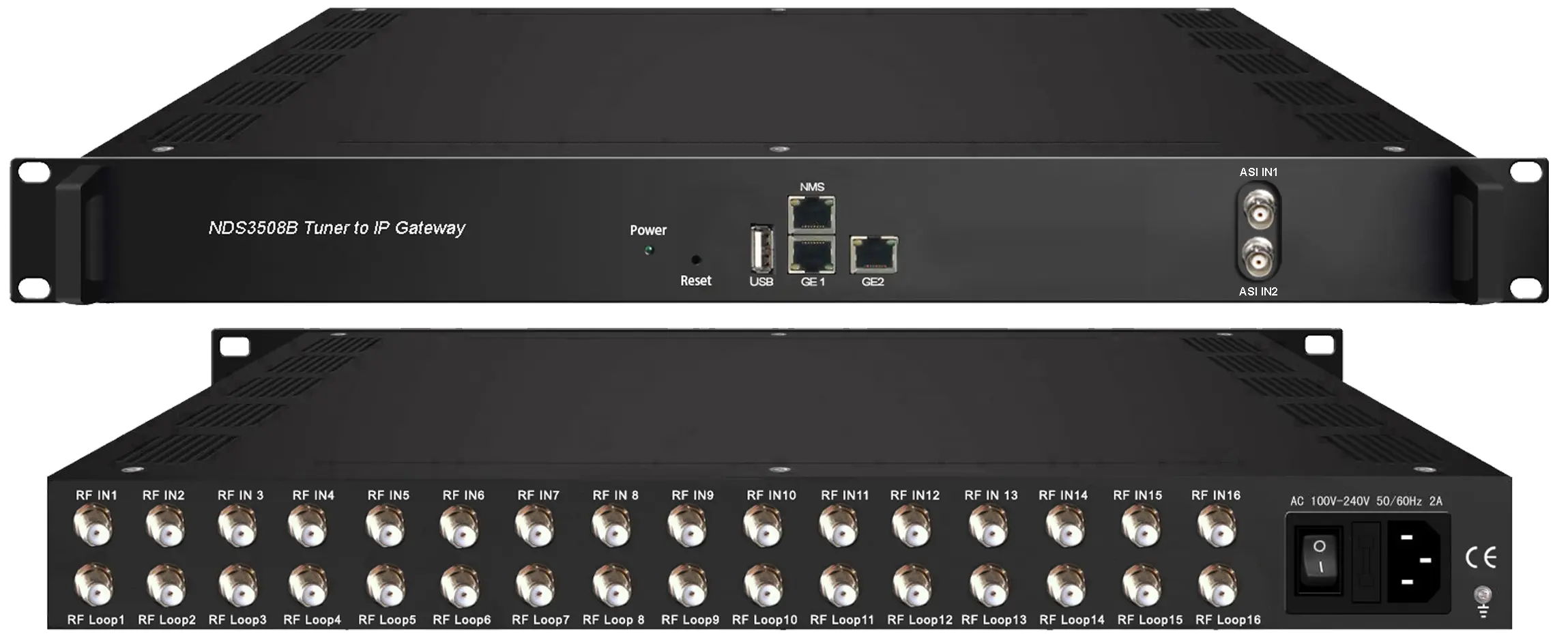 Yatai IPTV 3508B- 16 Tuners Tuner IP Gateway 2 ASI DVB S2 DVBC ISDBT ATSC iptv gateway