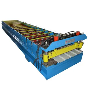 China single layer Roof panel roll forming machine Trapezoid Iron Sheet Roll Forming Making Machine 10-15m/min speed