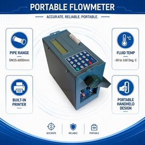 Medidor de flujo ultrasónico portátil tipo abrazadera para tarjeta SD - Product Image 5