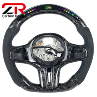 Volant en fibre de carbone forgée avec affichage LED du régime moteur pour BMW G01 G02 G05 G20 G30 G80 G10 G11 G15 G16 G87 M3 M4 G32 G34 G36