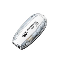 Lampe d'épaule multifonctionnelle rechargeable Smile Shark rouge-bleue à LED clignotante pour extérieur, lampe de patrouille et de travail avec réglage quatre modes
