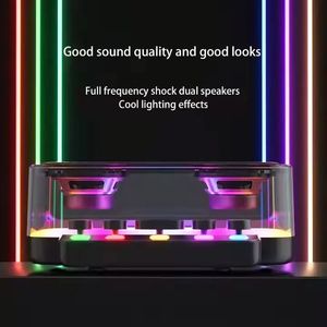 ลำโพงพกพา Z6 โปร่งใส RGB ไร้สายขนาดเล็ก พร้อมคีย์บอร์ดแบบกลไกและไฟ LED สีสันสดใส - Product Image 2