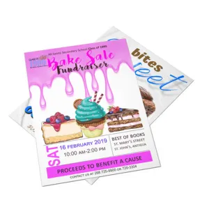 Полноцветный пользовательский коммерческий плакат листовка меню печать глянцевая ламинированная визитная карточка флаер печать