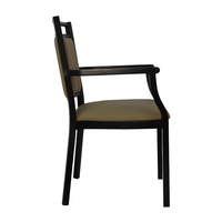 Fauteuil de salle à manger moderne rembourré, dossier haut, tissu et métal, style nordique, chaises élégantes en cuir pour salle à manger