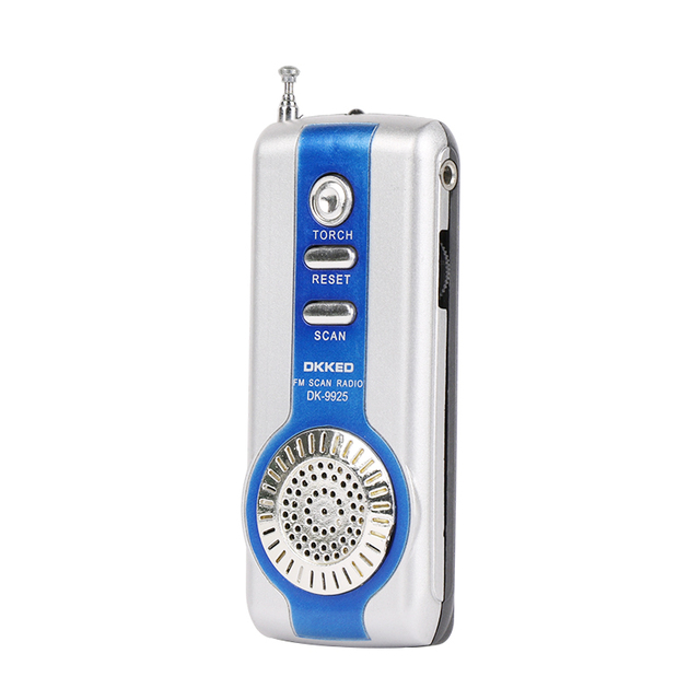XIBOMAN Hot Selling Eco-friendly FM Band Portable Mini Pocket Radio with Built-in Speaker OEM Logo Support for Promotional Gifts