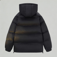 Doudoune courte à capuche en duvet de canard réversible pour homme, imperméable et personnalisable, idéale pour l'hiver