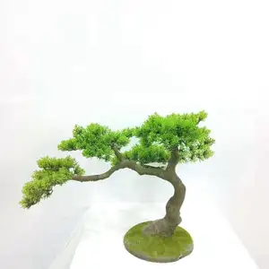 Yüksek kaliteli dekoratif simülasyon plastik bitki bonsai yapay Podocarpus