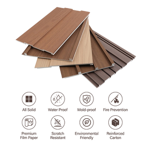 Panel de Pared Ranurado de WPC, Estilo Moderno, Sólido, Impermeable y Resistente a la Humedad, para Renovación de <span class=keywords><strong>Interiores</strong></span> de Apartamentos - Product Image 4