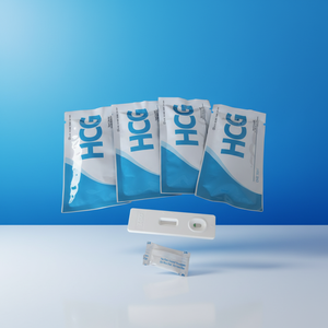 Test de <span class=keywords><strong>grossesse</strong></span> HCG haute sensibilité DEEPBLUE, cassette, détection précoce par urine, approuvé CE, précision de 99,5 %, garantie de 3 ans - Product Image 1
