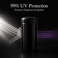 Frasco Higrómetro y Termómetro con Protección UV de 250ml, 500ml, 1000ml, Frasco Hermético para Almacenamiento de Hierbas